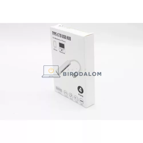 Univerzális 4 portos USB HUB elosztó (1x Type-C + 1x USB 3.0 + 3x USB 2.0), fekete
