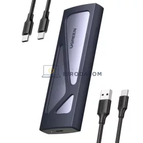 Külső M.2 NVMe/SATA SSD ház, USB-C 3.1, alumínium