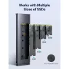 Külső M.2 NVMe/SATA SSD ház, USB-C 3.1, alumínium