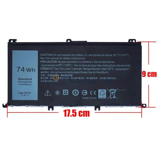 Dell Inspiron 15 5576, 5577, 7557, 7559, 7566, 7567 11.4V 74Wh 6-cellás OEM laptop akkumulátor