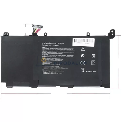 Asus VivoBook S551, K551, V551, R553L, A551 sorozat 11.4V 48Wh OEM laptop akkumulátor