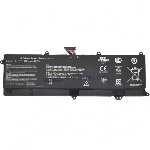 Asus VivoBook S200E, X202E, X201E, Q200E OEM laptop akkumulátor 7.4V 5136mAh (38Wh)
