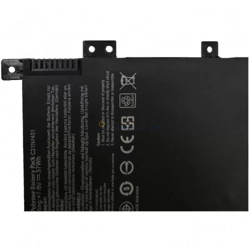 Asus X455, A455, F455, K455, R455, X454, Y483 OEM laptop akkumulátor 7.6V 5000mAh (37Wh)