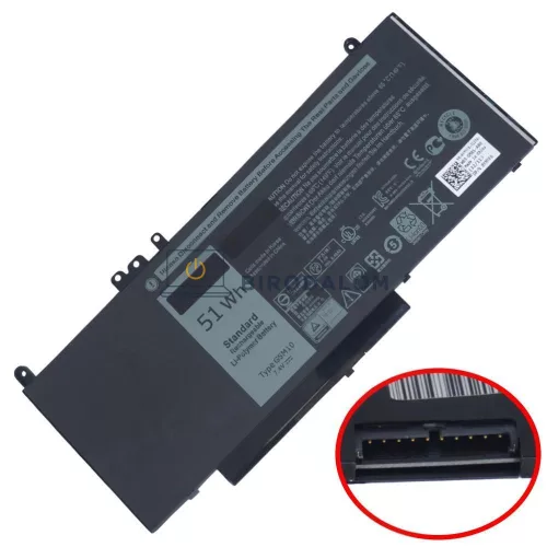 Dell Latitude E5450, E5470, E5550, E5570, Inspiron E5250 OEM laptop akkumulátor, 7.4V 6460mAh (51Wh)