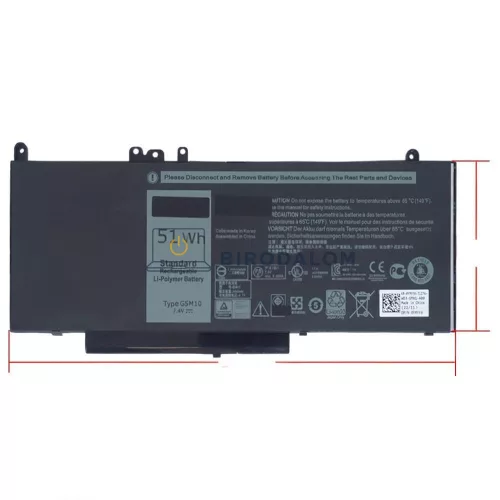 Dell Latitude E5450, E5470, E5550, E5570, Inspiron E5250 OEM laptop akkumulátor, 7.4V 6460mAh (51Wh)