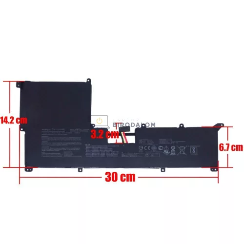 Asus ZenBook 3 Deluxe UX490, UX490U, UX490UA, UX490UA-1A, UX490UA-1C OEM laptop akkumulátor 7.7V 6005mAh (46Wh)