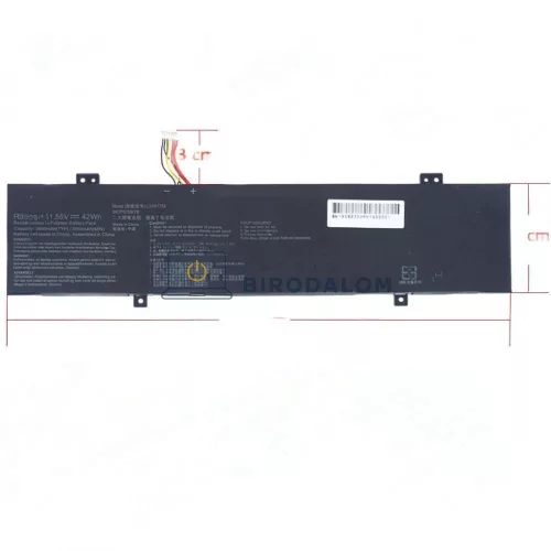 Asus VivoBook Flip 14 TP412UA, TP412FA OEM laptop akkumulátor, 11.55V 3640mAh (42Wh)