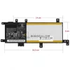 Asus A580, R542, X542, F542, VivoBook 15 gyári laptop akkumulátor 7.6V 4840mAh (37Wh)