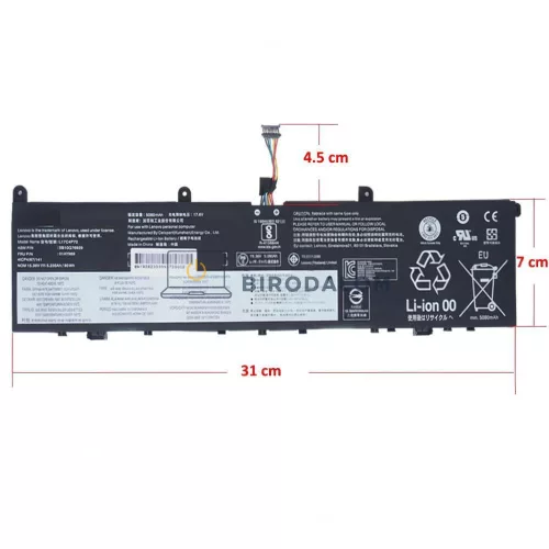 Lenovo ThinkPad P1 Gen 1, P1 Gen 2, X1 Extreme Gen 1, X1 Extreme Gen 2 OEM laptop akkumulátor, 15.36
