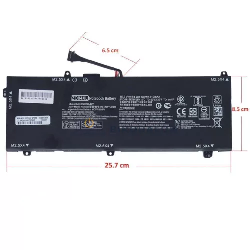 HP ZBook Studio G3, G4 (ZO04, ZO04XL, ZO06, ZO06XL) OEM laptop akkumulátor 15.2V 4210mAh (64Wh)