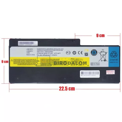 Lenovo IdeaPad U350, U350 20028, U350 2963, U350W OEM laptop akkumulátor 14.8V 2600mAh (38Wh)