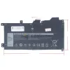 Dell Latitude 7200 2-in-1, 7210 2-in-1 OEM laptop akkumulátor, 7.6V 4750mAh (38Wh)