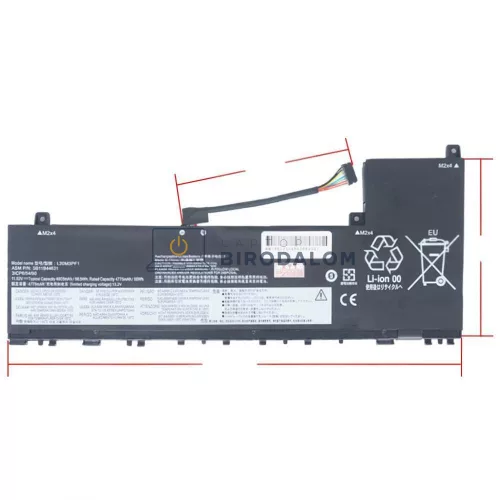 Lenovo IdeaPad 5 Pro 14ITL6, 5 14ALC05 OEM laptop akkumulátor, 11.52V 4905mAh (56.5Wh) 3-cellás