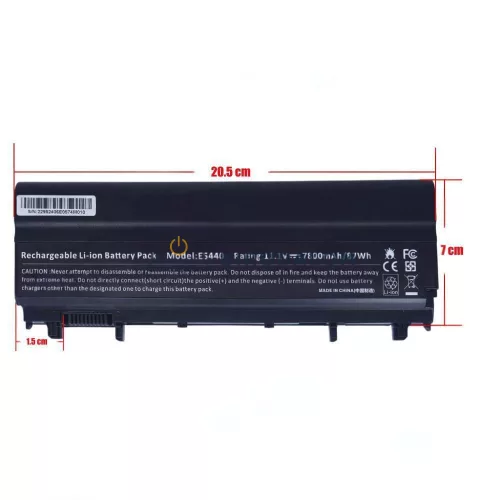 Dell Latitude E5440, E5540 9-cellás OEM laptop akkumulátor, 11.1V 87Wh 7800mAh