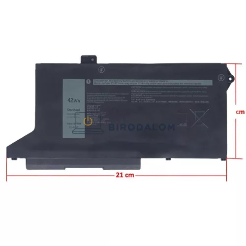 Dell Latitude 5420, 5520, Precision 3560 OEM laptop akkumulátor, 11.4V 3500mAh (42Wh) 3-cellás