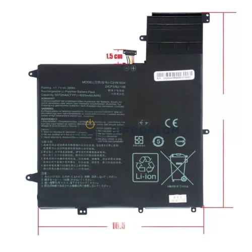 Asus ZenBook Flip S Q325U, UX370UA, UX370UAF, UX370UAR OEM laptop akkumulátor 7.7V 39Wh