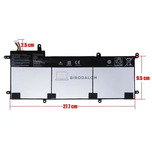 Asus ZenBook UX305, UX305LA, UX305UA, UX305UA-1C, UX305UA-1D OEM laptop akkumulátor – 11.31V 4955mAh (56Wh)