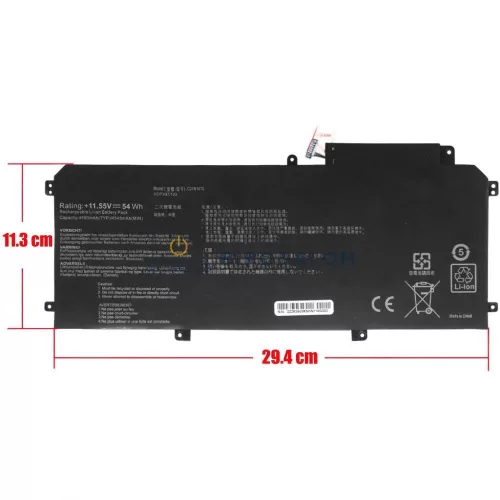 Asus ZenBook U3000C, UX330CA, UX330C, UX330UA OEM laptop akkumulátor – 11.55V 4680mAh (54Wh)