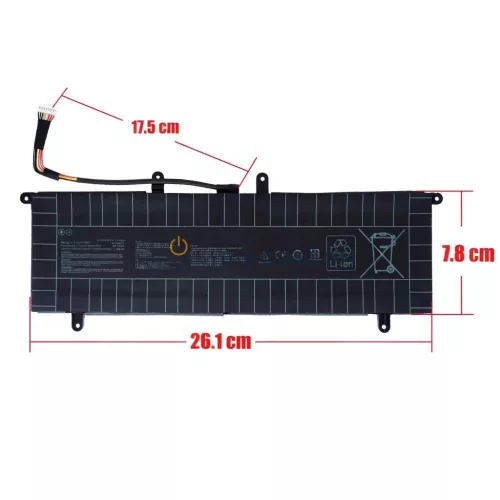 Asus ZenBook Duo 14 UX482, UX482E, UX482EA, UX482EAR, UX482EG gyári laptop akkumulátor, 15.4V 4550mA