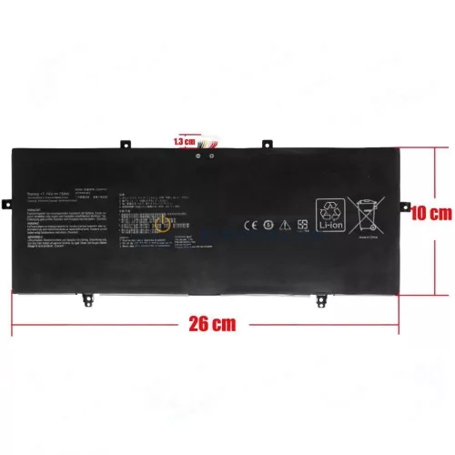 Asus ZenBook 14 Flip OLED UP3404VA, ZenBook 14 UX3402V OEM laptop akkumulátor 7.74V 9702mAh (75Wh)