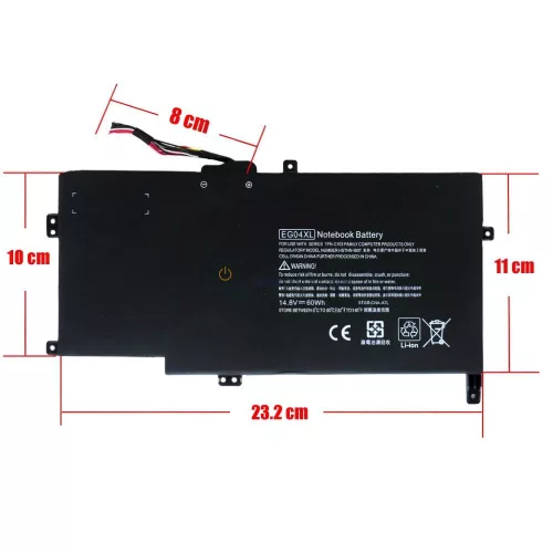 HP Envy Sleekbook 6-1000, 6-1001TU, 6-1001TX, 6-1002TU, 6-1003TU OEM laptop akkumulátor, 14.8V 60Wh