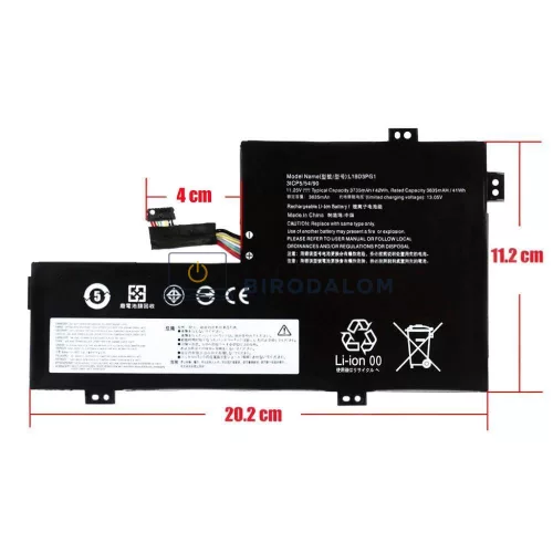 Lenovo 100e Chromebook 2nd Gen 81QB, 300e Chromebook 2nd Gen 81QC, 500E Chromebook OEM laptop akkumu