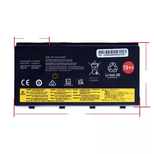 Lenovo ThinkPad P70, P71 OEM laptop akkumulátor, 15V 6400mAh (96Wh)