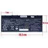 Fujitsu LifeBook E448, E449, E458, E459, E548, E549, E558, E559 OEM laptop akkumulátor, 14.4V 3490mAh (50Wh)
