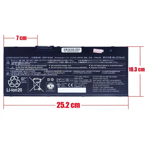 Fujitsu LifeBook E448, E449, E458, E459, E548, E549, E558, E559 OEM laptop akkumulátor, 14.4V 3490mAh (50Wh)