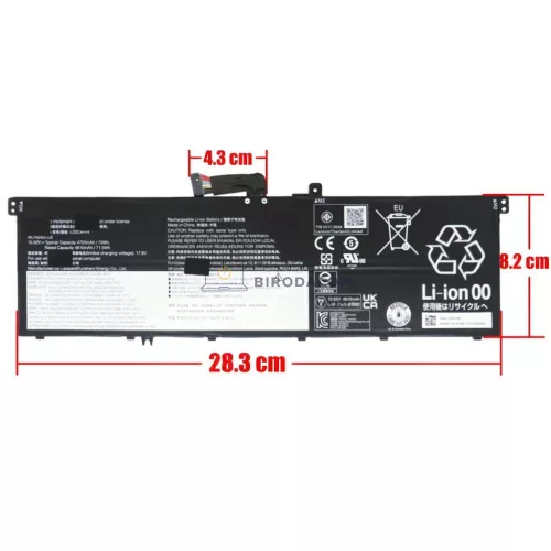 Lenovo IdeaPad Yoga Pro 7 14IRH8, 14APH8, 14ARP8, 14IMH9, 14AHP9 OEM laptop akkumulátor 15.52V 4705mAh (73Wh)