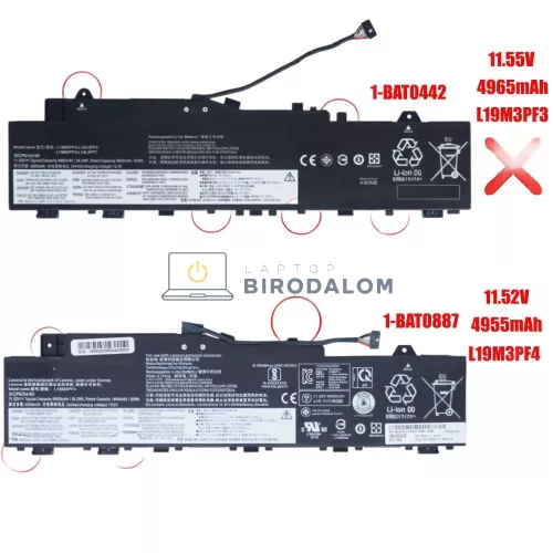 Lenovo IdeaPad 5-14IIL05, 5-14ARE05, 5-14ITL05, 5-14ALC05, 5-14IAL7 OEM laptop akkumulátor, 11.52V 4