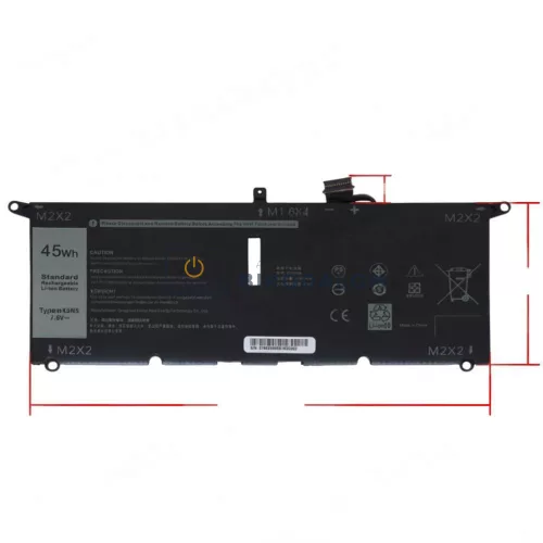 Dell Inspiron 13 7390, 7391, 5390, 5391, Latitude 3301 OEM laptop akkumulátor, 7.6V 5618mAh (45Wh)