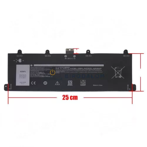 Dell Latitude 13 7320, Inspiron 14 3420 OEM laptop akkumulátor, 7.6V 5000mAh (40Wh)