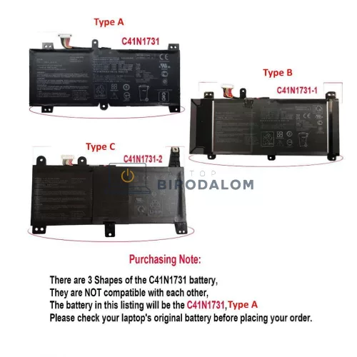 Asus ROG Strix SCAR II GL704, GL704GV, GL704GM, GL704GW, G715GV, G715GW OEM laptop akkumulátor