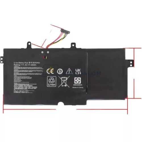 Asus Q551, Q551L, Q551LN, Q552UB, N591LB, N592UB OEM laptop akkumulátor, 11.4V 4210mAh (48Wh)