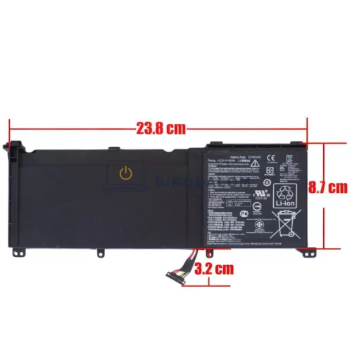 Asus ZenBook Pro N501J, N501JW, N501L, UX501JW, G501J, G601J OEM laptop akkumulátor – 15.2V 3950mAh 