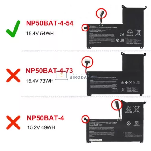 Clevo NP50, NP60, NP70, X17 AT22, Gigabyte G5 GE/MF, G7 KE, Schenker 16-M22, Medion Erazer Deputy P30 OEM laptop akkumulátor, 15.4V 3510mAh (54Wh)