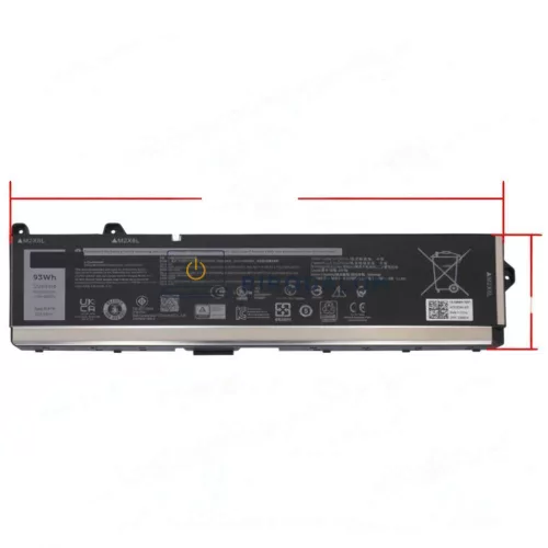 Dell Precision 17 7770, 7780, Precision 16 7670, 7680 OEM laptop akkumulátor, 11.55V 7650mAh (93Wh)