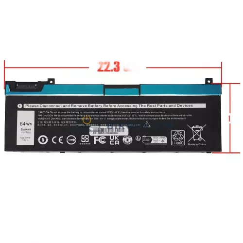 Dell Precision 7530, 7730, 7540, 7740 7.6V 64Wh OEM laptop akkumulátor