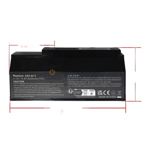 Asus G53J, G53JW, G73JH, G73JW, ROG Lamborghini VX7 laptop akkumulátor 14.8V 5200mAh