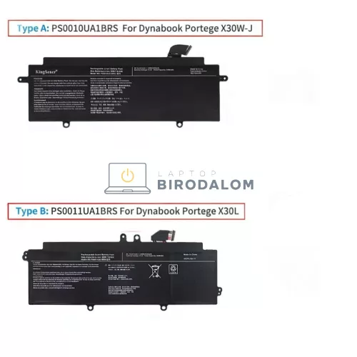 Toshiba Dynabook Portege X30L-J OEM laptop akkumulátor, 15.4V 3450mAh (53Wh)