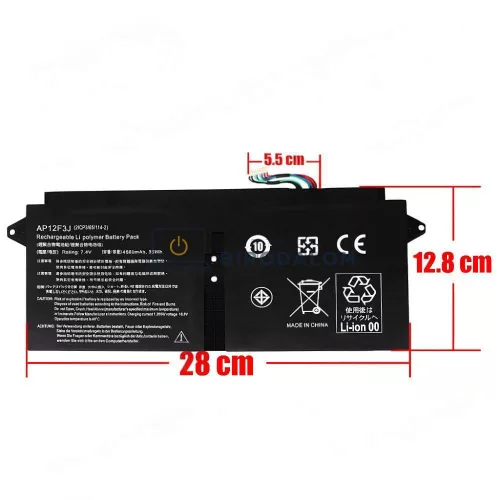 Acer Aspire S7 Ultrabook S7-191, S7-391, S7-392, S7-393 OEM laptop akkumulátor 7.4V 4680mAh