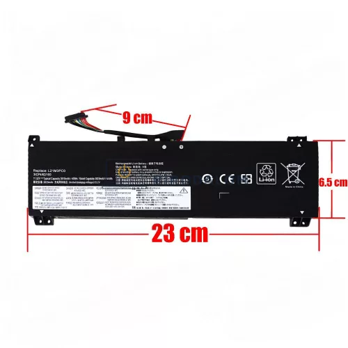 Lenovo IdeaPad Gaming 3-15IAH7 / IdeaPad 3-15ARH7 OEM laptop akkumulátor, fekete (L21M3PC0, 11.52V, 45Wh)