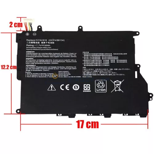 Asus VivoBook 14 S420UA X420FA X420UA F420UA F420FA F420FAC 7.7V 4940mAh 38Wh OEM laptop akkumulátor (C21N1819)