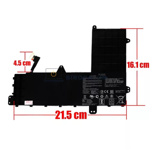 Asus VivoBook E502 / E502NA / E502MA / E502SA / L502MA OEM laptop akkumulátor csere, 7.6V 4240mAh 32Wh, fekete