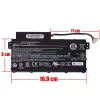 Acer TravelMate B114-21 / P215-51 / P214-51 / Spin 3 SP314-53 / Aspire 5 A514-51 OEM laptop akkumulátor, fekete - AP18H8L 3ICP6/56/77 11.4V 4515mAh 51.47Wh
