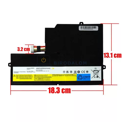 Lenovo IdeaPad U260 OEM laptop akkumulátor (L09M4P16 / 57Y6601) 14.8V 2600mAh 39Wh, fekete