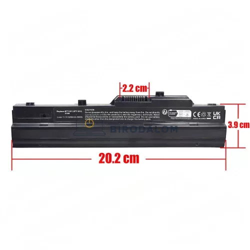 MSI Wind U90 U100 U115 U120 11.1V 5200mAh (58Wh) OEM laptop akkumulátor, fekete