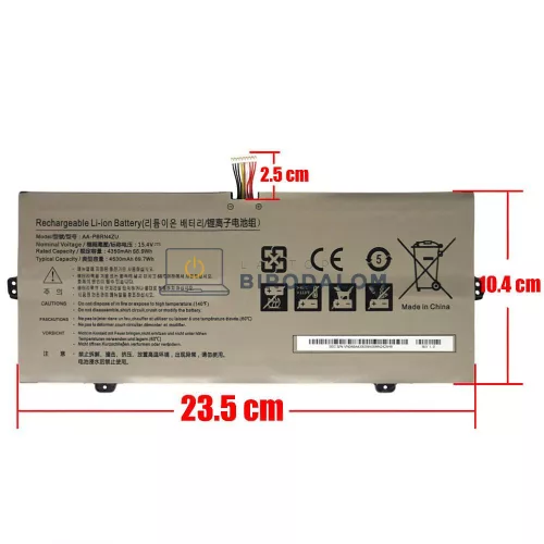 Samsung Galaxy Book Ion 13.3 15.6 Flex Flex2 5G OEM laptop akkumulátor AA-PBRN4ZU 15.4V 4350mAh 66.9Wh