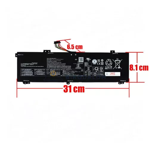 Lenovo Legion 7i 16IRX9 Gen 9 83FD OEM laptop akkumulátor, 15.56V 6421mAh (99.9Wh), fekete